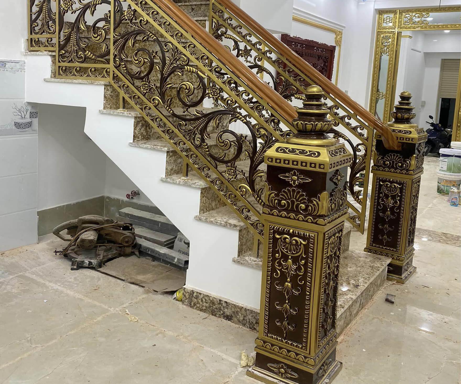 báo giá cầu thang nhôm đúc đẹp